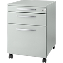 Schäfer Shop Select Caisson mobile Login, tiroir à dossiers suspendus + tiroir-plume + tiroir, verrouillable, bois, l. 431 x P 580 x H 595 mm, gris clair/gris clair
