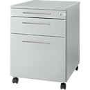 Schäfer Shop Select Caisson roulant Start Off 126, tiroir pour ustensiles, dossiers suspendus, tiroir, verrouillable, L 432 x P 580 x H 595 mm, gris clair 