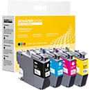 Schäfer Shop Select Cartouches d'encre, remplace Brother LC-3217 CMYK (LC3217VALBP), Mixpack, cyan, magenta, jaune, noir