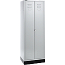 Schäfer Shop Select Casier à fournitures, 1800 x 630 x 500 mm, serrure à came batteuse, gris clair/gris clair