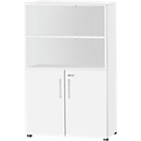Schäfer Shop Select combination cabinet SET UP, 4 OH, W 800 x D 420 x H 1514 mm, white/white