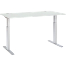 Schäfer Shop  Select Complete set bureautafel en verrijdbaar ladeblok ERGO-T, ééntraps in hoogte verstelbaar, tafel B 1600 mm, lichtgrijs 