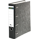 Schäfer Shop Select double file, for format 2 x A5, spine width 80 mm, quality lever mechanism, spine label &amp; grip hole, Blue Angel, cloud marble/black