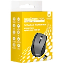 Schäfer Shop Select draadloze muis, 5 knoppen & scrollwiel, tot 1600 dpi, met USB dongle, zwart-grijs