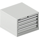 Schäfer Shop Select drawer cabinet 27-27, 4 drawers, up to 75 kg, W 564 x D 572 x H 400 mm, light gray/light gray 