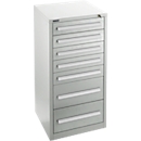 Schäfer Shop Select drawer cabinet SF 70, 7 drawers, light gray RAL 7035 light gray RAL 7035