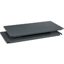 Schäfer Shop Select Fachboden MS, 2 Stück, B 800 x T 360 x H 25 mm, Stahl, RAL 7012 Basaltgrau