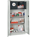 Schäfer Shop Select Gefahrstoffschrank, B 950 x T 500 x H 1935 mm,  2 Böden, 1 Wanne, Sicherheitsfach Typ 30, lichtgrau