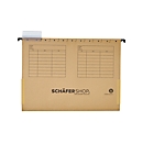 Schäfer Shop Select Hängetasche, DIN A4, seitliche Leinenfrösche, natronbraun, 25 Stück