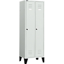 Schäfer Shop Select Kledinglocker met poten, cilinderslot, lichtgrijs/lichtgrijs