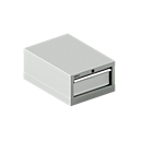 Schäfer Shop Select ladekast 18-27, 1 lade, tot 75 kg, B 411 x D 572 x H 250 mm, lichtgrijs/lichtgrijs