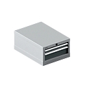 Schäfer Shop Select ladekast 18-27, 2 laden (H 50/100mm), tot 75 kg, B 411 x D 572 x H 250 mm, antracietgrijs/wit aluminium