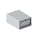 Schäfer Shop Select ladekast 18-27, 2 laden (H 50/100mm), tot 75 kg, B 411 x D 572 x H 250 mm, blank alu.-kleurig/blank alu.-kleurig
