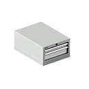 Schäfer Shop Select ladekast 18-27, 2 laden (H 50/100mm), tot 75 kg, B 411 x D 572 x H 250 mm, lichtgrijs/lichtgrijs