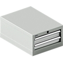 Schäfer Shop Select ladekast 18-27, 2 laden (H 75/75mm), tot 75 kg, B 411 x D 572 x H 250 mm, lichtgrijs/lichtgrijs