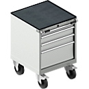Schäfer Shop Select ladekast met wielen WSK 18-27, 4 laden, tot 75 kg, B 411 x D 572 x H 770 mm, lichtgrijs/lichtgrijs