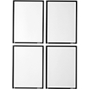Schäfer Shop Select Magnetrahmen Recycling, für A4-Dokumente, UV-beständige aus bis zu 85% recycelter PET-Folie, schwarz, 4 Stück