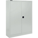 Schäfer Shop Select Materialschrank MSI 16409, B 950 x T 400 x H 1585 mm, 3 Böden, Stahl, lichtgrau RAL 7035