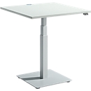 Schäfer Shop Select Mesa auxiliar FLEXXAS, regulable en altura eléctricamente, ergonómica, ancho 800 mm, gris claro 