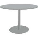 Schäfer Shop Select Mesa con base circular, ø 1200 x Al 617-817 mm, gris luminoso 