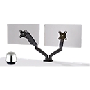 Schäfer Shop Select Monitorarm MX8-124, für 2 Displays bis 24 Zoll + Bluetooth Lautsprecher Chrome