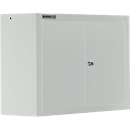 Schäfer Shop Select MS 750 wandkast, tweedeurs, met tussenlegbord, B 750 x D 320 x H 600 mm, staal, lichtgrijs/lichtgrijs