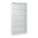 Schäfer Shop Select MS iCONOMY stalen boekenkast, 5 OH, B 800 x D 400 x H 1935 mm, lichtgrijs RAL 7035