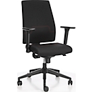 Schäfer Shop Select office chair T4, with armrests, synchro mechanism, hollow seat, air pressure lumbar support, black