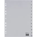 Schäfer Shop Select Ordnerregister, für DIN A4, numerisch, 12 Fächer, Polypropylen, grau