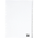 Schäfer Shop Select Ordnerregister, für DIN A4, numerischm 31 Fächer, Polypropylen, weiß