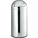 Schäfer Shop Select Poubelle en métal à couvercle basculant, 40 litres, Ø 360 x H 770 mm, inox