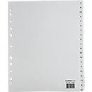 Schäfer Shop Select Répertoire pour classeurs, pour DIN A4, alphabétique, 20 compartiments, polypropylène, gris