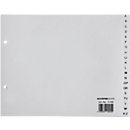 Schäfer Shop Select Répertoire pour classeurs, pour DIN A4 horizontal, demi-format, alphabétique, 20 compartiments, polypropylène, gris