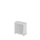 Schäfer Shop  Select Roldeurkast Start Off, 2 ordnerhoogten, afsluitbaar, B 800 x D 420 x H 744 mm, hout, lichtgrijs 