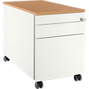 Schäfer Shop Select Rollcontainer 126, 3 Schübe, mit Griffnut, weiss/Buche-Dekor 