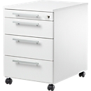 Schäfer Shop Select Rollcontainer SET UP, abschließbar, B 432 x T 580 x H 595 mm, weiß/weiß 