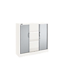 Schäfer Shop Select Roller shutter cabinets, 3 filing heights, W 1200 mm, white/aluminium silver