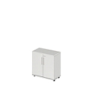 Schäfer Shop Select Schrank Start Off, 2 OH, abschließbar, B 800 x T 420 x H 744 mm, Holz, lichtgrau/lichtgrau 