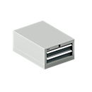 Schäfer Shop Select  Schubladenschrank 18-27, 2 Schübe (H 75/75mm), bis 75 kg, B 411 x T 572 x H 250 mm, anthrazitgrau/lichtgrau