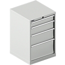 Schäfer Shop Select  Schubladenschrank 27-27, 4 Schübe, bis 75 kg, B 564 x T 572 x H 850 mm, lichtgrau/lichtgrau 