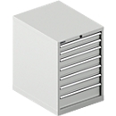 Schäfer Shop Select  Schubladenschrank 27-36, 7 Schübe, bis 75 kg, B 564 x T 725 x H 800 mm, lichtgrau/lichtgrau