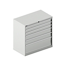 Schäfer Shop Select Schubladenschrank 54-27, 6 Schübe, bis 75 kg, B 1023 x T 572 x H 1000 mm, lichtgrau