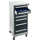 Schäfer Shop Select Schubladenschrank SFR 70, 7 Schübe, mit Rollen, lichgrau RAL 7035 anthrazitgrau RAL 7016