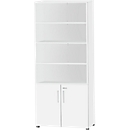 Schäfer Shop  Select SET UP combi-boekenkast, 6 OH, B 800 x D 420 x H 2196 mm, wit/wit 