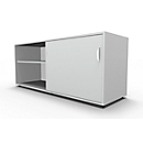 Schäfer Shop  Select Sideboard, met schuifdeur, afsluitbaar, spaanplaat, B 1600 x D 500 x H 663 mm, rechts monteerbaar, lichtgrijs