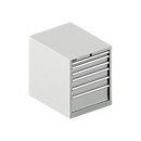 Schäfer Shop Select SSI SCHÄFER ladekast 27-36, 6 schuifladen, tot 75 kg, B 564 x D 725 x H 700 mm, lichtgrijs/lichtgrijs