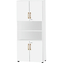 Schäfer Shop Select Start Off Combinatiekast hout, 6 OH, afsluitbaar, B 800 x D 420 x H 2240 mm, hout, wit