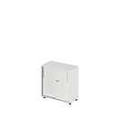 Schäfer Shop Select Start Off schuifdeurkast, 2 OH, afsluitbaar, B 800 x D 420 x H 788 mm, hout, lichtgrijs/lichtgrijs