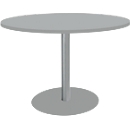 Schäfer Shop Select Table avec pied à disque, ø 1200 x H 617-817 mm, gris clair 