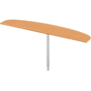 Schäfer Shop Select Table d'extension, forme elliptique, l. 1800 x P 400 mm, hêtre/alu blanc